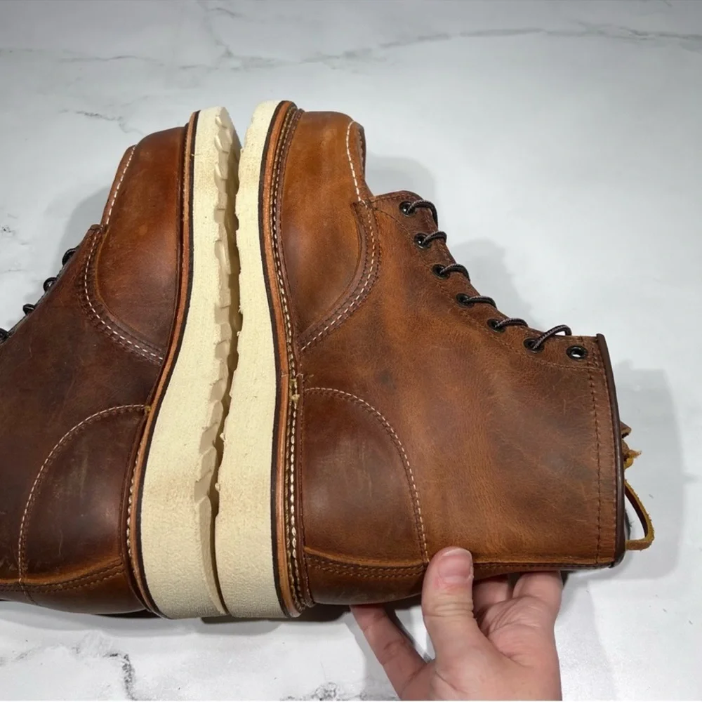 Red Wing Heritage 6” Moc Toe Copper Rough & Tough Lace Up Leather Boots